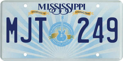 MS license plate MJT249