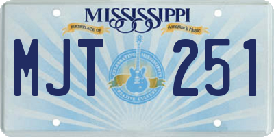 MS license plate MJT251