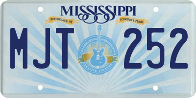MS license plate MJT252