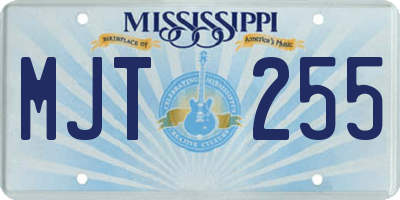 MS license plate MJT255