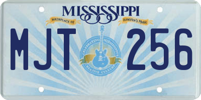MS license plate MJT256