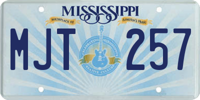 MS license plate MJT257