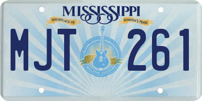 MS license plate MJT261
