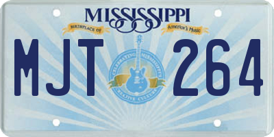 MS license plate MJT264