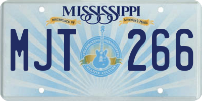 MS license plate MJT266