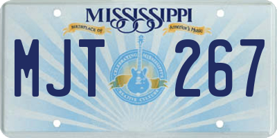 MS license plate MJT267