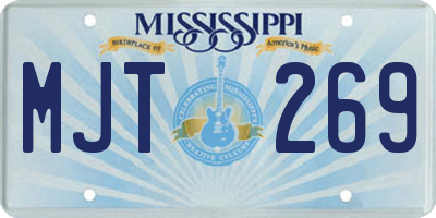 MS license plate MJT269