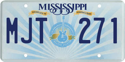 MS license plate MJT271
