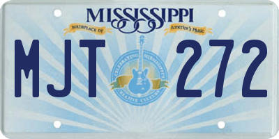 MS license plate MJT272