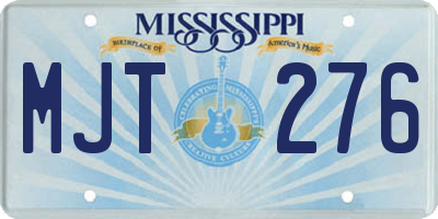 MS license plate MJT276