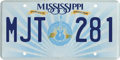 MS license plate MJT281