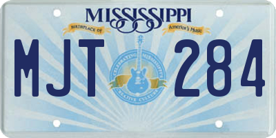 MS license plate MJT284
