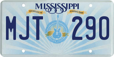 MS license plate MJT290