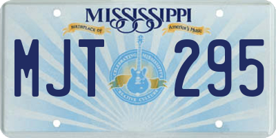 MS license plate MJT295