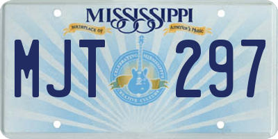 MS license plate MJT297