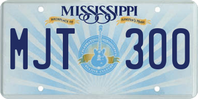 MS license plate MJT300