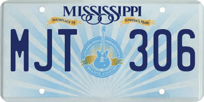 MS license plate MJT306