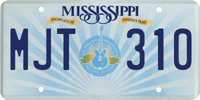 MS license plate MJT310