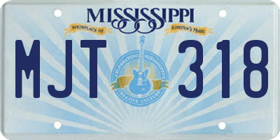 MS license plate MJT318