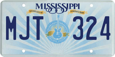 MS license plate MJT324