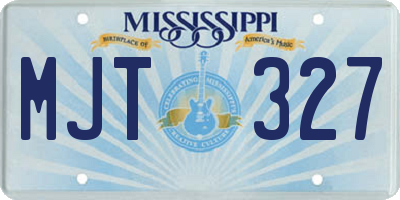 MS license plate MJT327
