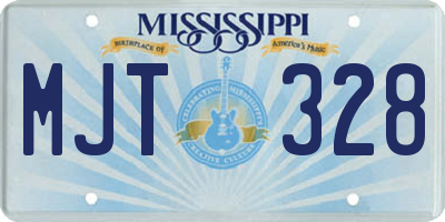 MS license plate MJT328
