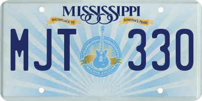MS license plate MJT330