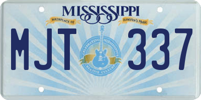 MS license plate MJT337