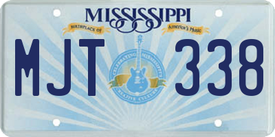MS license plate MJT338