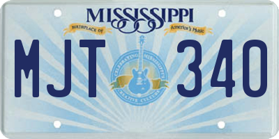 MS license plate MJT340
