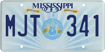 MS license plate MJT341