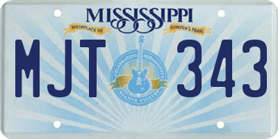MS license plate MJT343