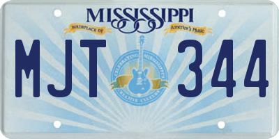 MS license plate MJT344