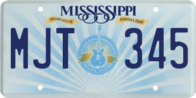 MS license plate MJT345