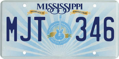 MS license plate MJT346