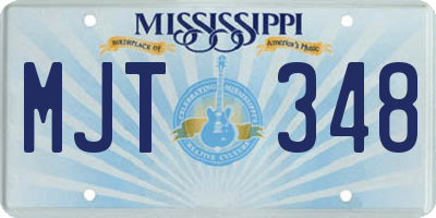 MS license plate MJT348