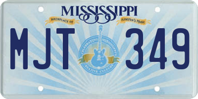 MS license plate MJT349