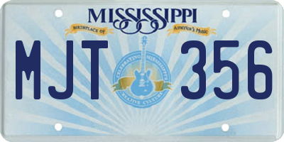MS license plate MJT356