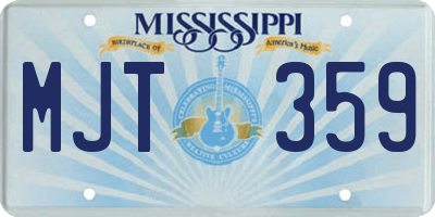 MS license plate MJT359