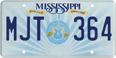 MS license plate MJT364