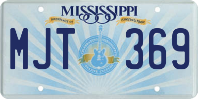 MS license plate MJT369