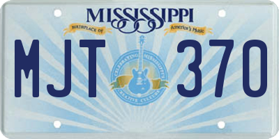 MS license plate MJT370