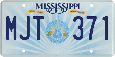 MS license plate MJT371