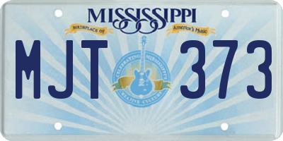 MS license plate MJT373