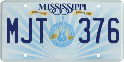 MS license plate MJT376