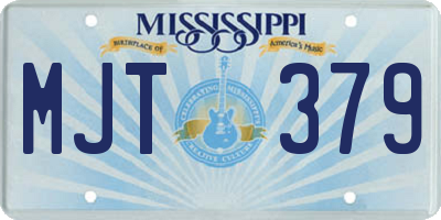 MS license plate MJT379