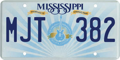 MS license plate MJT382