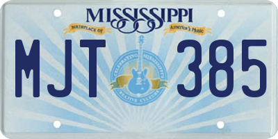 MS license plate MJT385