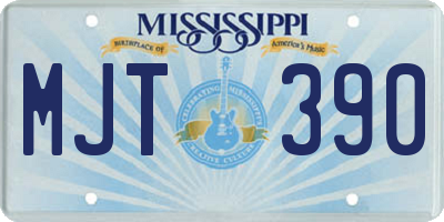 MS license plate MJT390