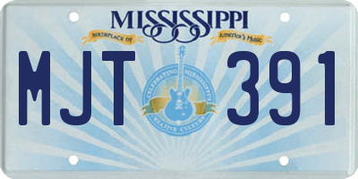 MS license plate MJT391